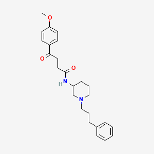 molecular formula C25H32N2O3 B4428319 4-(4-methoxyphenyl)-4-oxo-N-[1-(3-phenylpropyl)-3-piperidinyl]butanamide 