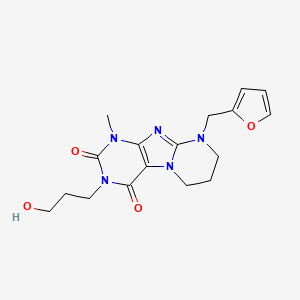 9-[(Furan-2-YL)methyl]-3-(3-hydroxypropyl)-1-methyl-1H,2H,3H,4H,6H,7H,8H,9H-pyrimido[1,2-G]purine-2,4-dione