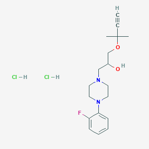 molecular formula C18H27Cl2FN2O2 B4428350 1-[(1,1-dimethyl-2-propyn-1-yl)oxy]-3-[4-(2-fluorophenyl)-1-piperazinyl]-2-propanol dihydrochloride 