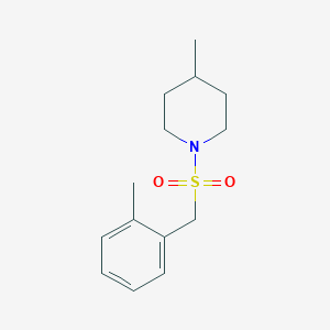 4-METHYL-1-[(2-METHYLPHENYL)METHANESULFONYL]PIPERIDINE