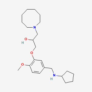 molecular formula C23H38N2O3 B4428363 1-(1-azocanyl)-3-{5-[(cyclopentylamino)methyl]-2-methoxyphenoxy}-2-propanol 