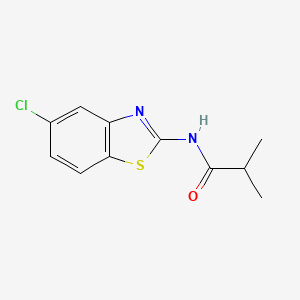 molecular formula C11H11ClN2OS B4428365 N-(5-chloro-1,3-benzothiazol-2-yl)-2-methylpropanamide 