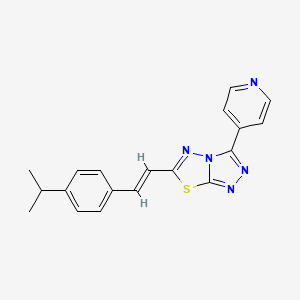 molecular formula C19H17N5S B4428387 6-(4-ISOPROPYLSTYRYL)-3-(4-PYRIDYL)[1,2,4]TRIAZOLO[3,4-B][1,3,4]THIADIAZOLE 