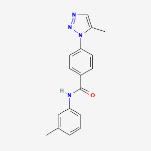 molecular formula C17H16N4O B4428404 N-(3-methylphenyl)-4-(5-methyl-1H-1,2,3-triazol-1-yl)benzamide 