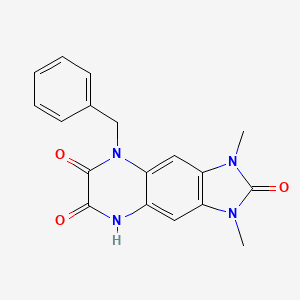 molecular formula C18H16N4O3 B4428434 5-benzyl-7-hydroxy-1,3-dimethyl-1H-imidazo[4,5-g]quinoxaline-2,6(3H,5H)-dione 