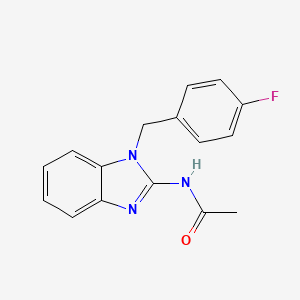 molecular formula C16H14FN3O B4428447 N-[1-(4-fluorobenzyl)-1H-benzimidazol-2-yl]acetamide 