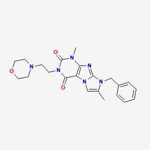 8-benzyl-1,7-dimethyl-3-[2-(morpholin-4-yl)ethyl]-1H-imidazo[2,1-f]purine-2,4(3H,8H)-dione