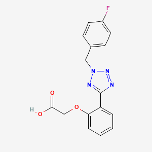 molecular formula C16H13FN4O3 B4428462 {2-[2-(4-fluorobenzyl)-2H-tetrazol-5-yl]phenoxy}acetic acid 