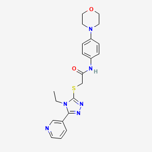 2-{[4-ethyl-5-(pyridin-3-yl)-4H-1,2,4-triazol-3-yl]sulfanyl}-N-[4-(morpholin-4-yl)phenyl]acetamide