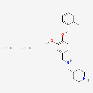 {3-methoxy-4-[(2-methylbenzyl)oxy]benzyl}(4-piperidinylmethyl)amine dihydrochloride