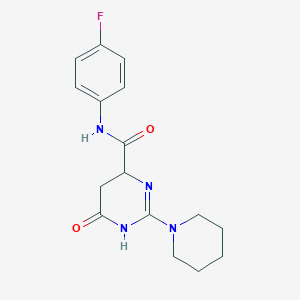 N-(4-fluorophenyl)-6-oxo-2-(1-piperidinyl)-3,4,5,6-tetrahydro-4-pyrimidinecarboxamide