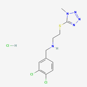 N-[(3,4-dichlorophenyl)methyl]-2-(1-methyltetrazol-5-yl)sulfanylethanamine;hydrochloride