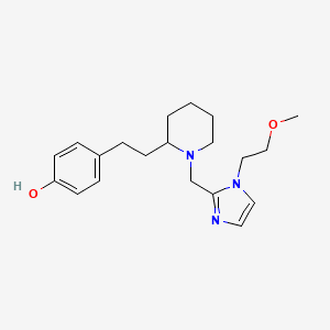 molecular formula C20H29N3O2 B4428524 4-[2-(1-{[1-(2-methoxyethyl)-1H-imidazol-2-yl]methyl}piperidin-2-yl)ethyl]phenol 