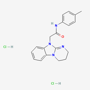 molecular formula C19H22Cl2N4O B4428532 2-(3,4-dihydropyrimido[1,2-a]benzimidazol-10(2H)-yl)-N-(4-methylphenyl)acetamide dihydrochloride 