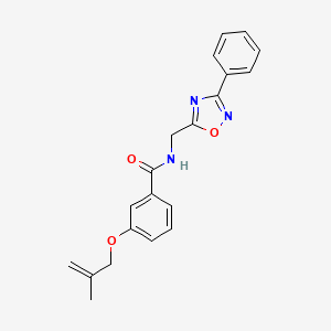 3-(2-methylprop-2-enoxy)-N-[(3-phenyl-1,2,4-oxadiazol-5-yl)methyl]benzamide