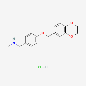 [4-(2,3-dihydro-1,4-benzodioxin-6-ylmethoxy)benzyl]methylamine hydrochloride