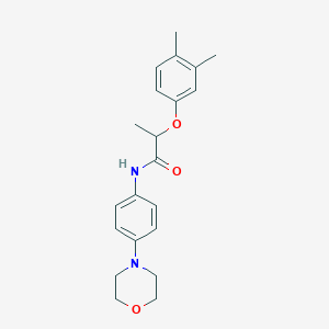 molecular formula C21H26N2O3 B4428577 2-(3,4-dimethylphenoxy)-N-[4-(4-morpholinyl)phenyl]propanamide 