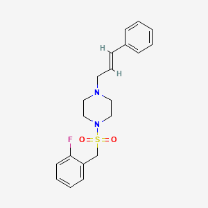 1-[(2-fluorobenzyl)sulfonyl]-4-(3-phenyl-2-propen-1-yl)piperazine