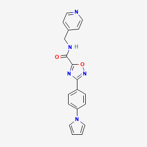 N-(4-pyridinylmethyl)-3-[4-(1H-pyrrol-1-yl)phenyl]-1,2,4-oxadiazole-5-carboxamide