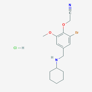 {2-bromo-4-[(cyclohexylamino)methyl]-6-methoxyphenoxy}acetonitrile hydrochloride