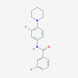 molecular formula C18H18F2N2O B4428633 3-fluoro-N-[3-fluoro-4-(1-piperidinyl)phenyl]benzamide 