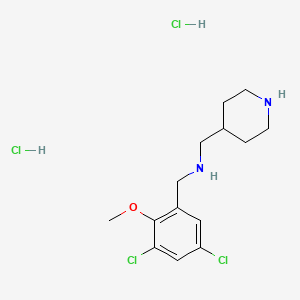 molecular formula C14H22Cl4N2O B4428640 (3,5-dichloro-2-methoxybenzyl)(4-piperidinylmethyl)amine dihydrochloride 