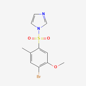 molecular formula C11H11BrN2O3S B4428642 1-[(4-bromo-5-methoxy-2-methylphenyl)sulfonyl]-1H-imidazole 