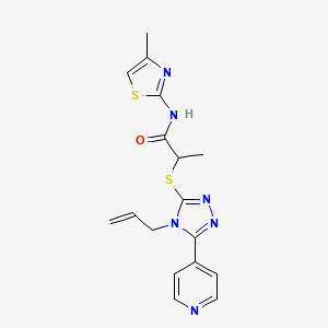 2-{[4-allyl-5-(4-pyridinyl)-4H-1,2,4-triazol-3-yl]thio}-N-(4-methyl-1,3-thiazol-2-yl)propanamide