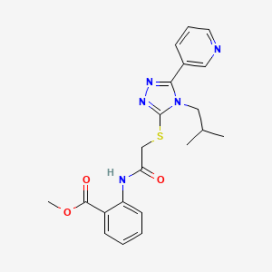 methyl 2-[({[4-isobutyl-5-(3-pyridinyl)-4H-1,2,4-triazol-3-yl]thio}acetyl)amino]benzoate