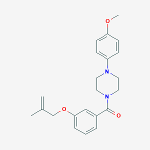 molecular formula C22H26N2O3 B4428694 1-(4-methoxyphenyl)-4-{3-[(2-methyl-2-propen-1-yl)oxy]benzoyl}piperazine 