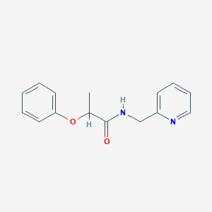 molecular formula C15H16N2O2 B442872 2-phenoxy-N-(pyridin-2-ylmethyl)propanamide 