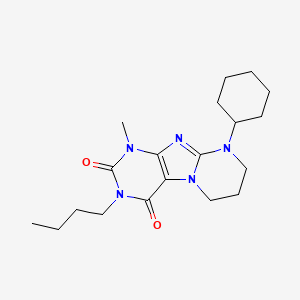 molecular formula C19H29N5O2 B4428726 3-butyl-9-cyclohexyl-1-methyl-6,7,8,9-tetrahydropyrimido[2,1-f]purine-2,4(1H,3H)-dione 