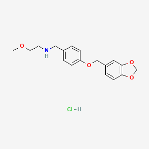 N-[4-(1,3-benzodioxol-5-ylmethoxy)benzyl]-2-methoxyethanamine hydrochloride