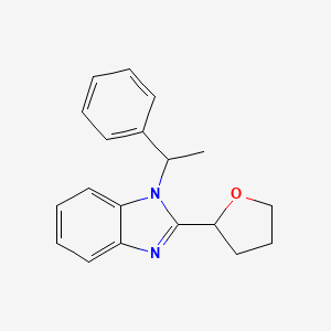 molecular formula C19H20N2O B4428794 1-(1-phenylethyl)-2-(tetrahydro-2-furanyl)-1H-benzimidazole 