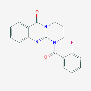 1-(2-fluorobenzoyl)-1,2,3,4-tetrahydro-6H-pyrimido[2,1-b]quinazolin-6-one