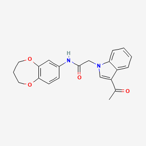 molecular formula C21H20N2O4 B4428819 2-(3-acetyl-1H-indol-1-yl)-N-(3,4-dihydro-2H-1,5-benzodioxepin-7-yl)acetamide 