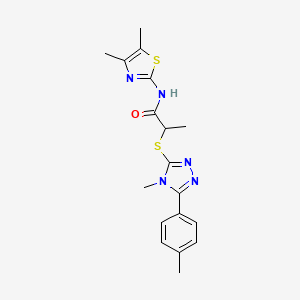 N-(4,5-dimethyl-1,3-thiazol-2-yl)-2-{[4-methyl-5-(4-methylphenyl)-4H-1,2,4-triazol-3-yl]thio}propanamide