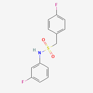 molecular formula C13H11F2NO2S B4428876 N-(3-fluorophenyl)-1-(4-fluorophenyl)methanesulfonamide 