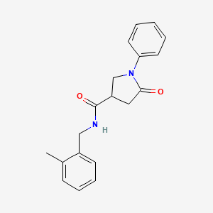 N-(2-methylbenzyl)-5-oxo-1-phenyl-3-pyrrolidinecarboxamide