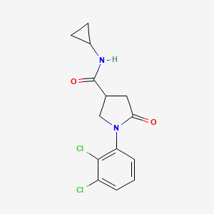 N-cyclopropyl-1-(2,3-dichlorophenyl)-5-oxo-3-pyrrolidinecarboxamide