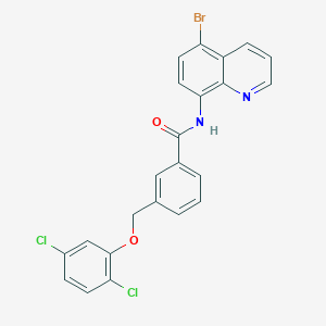 molecular formula C23H15BrCl2N2O2 B442891 N-(5-bromoquinolin-8-yl)-3-[(2,5-dichlorophenoxy)methyl]benzamide 