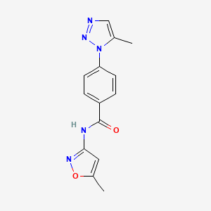 N-(5-methyl-3-isoxazolyl)-4-(5-methyl-1H-1,2,3-triazol-1-yl)benzamide