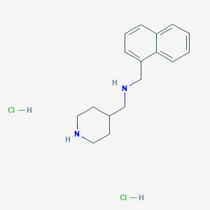 molecular formula C17H24Cl2N2 B4428918 (1-naphthylmethyl)(4-piperidinylmethyl)amine dihydrochloride 