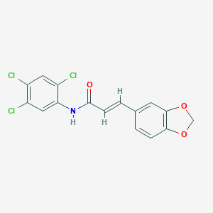 molecular formula C16H10Cl3NO3 B442892 3-(1,3-benzodioxol-5-yl)-N-(2,4,5-trichlorophenyl)acrylamide 