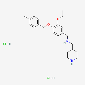 {3-ethoxy-4-[(4-methylbenzyl)oxy]benzyl}(4-piperidinylmethyl)amine dihydrochloride