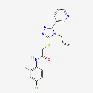 molecular formula C19H18ClN5OS B4428976 2-{[4-allyl-5-(3-pyridinyl)-4H-1,2,4-triazol-3-yl]thio}-N-(4-chloro-2-methylphenyl)acetamide 