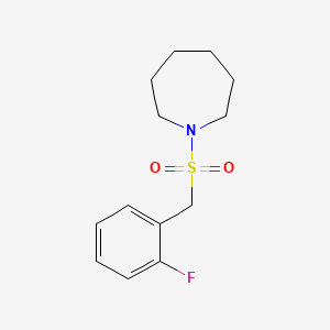 molecular formula C13H18FNO2S B4428978 1-[(2-fluorobenzyl)sulfonyl]azepane 