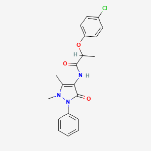 2-(4-chlorophenoxy)-N-(1,5-dimethyl-3-oxo-2-phenyl-2,3-dihydro-1H-pyrazol-4-yl)propanamide