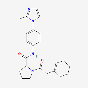 1-(1-cyclohexen-1-ylacetyl)-N-[4-(2-methyl-1H-imidazol-1-yl)phenyl]prolinamide