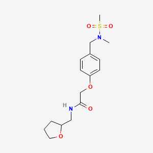 2-(4-{[methyl(methylsulfonyl)amino]methyl}phenoxy)-N-(tetrahydro-2-furanylmethyl)acetamide